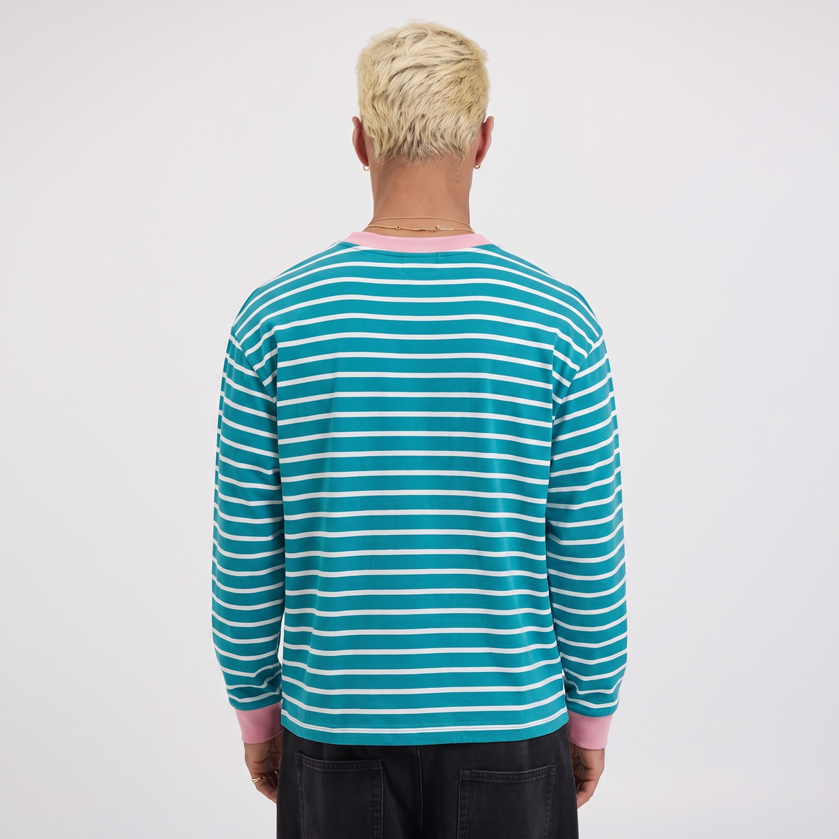 Mint Chip – Striped Oversized T-Shirt