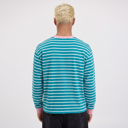Mint Chip – Striped Oversized T-Shirt