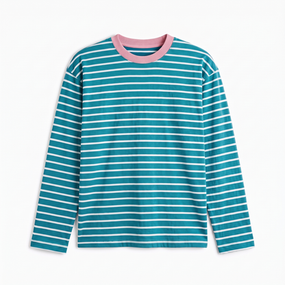 Mint Chip – Striped Oversized T-Shirt