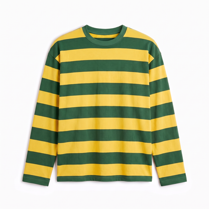 Mango Pop – Striped Oversized T-Shirt