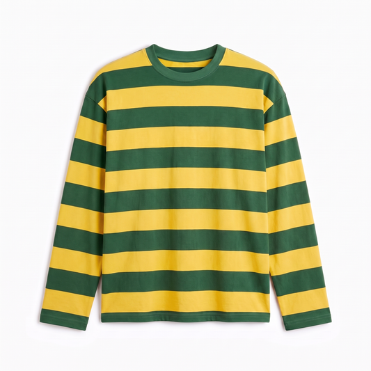 Mango Pop – Striped Oversized T-Shirt