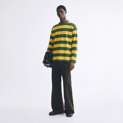 Mango Pop – Striped Oversized T-Shirt
