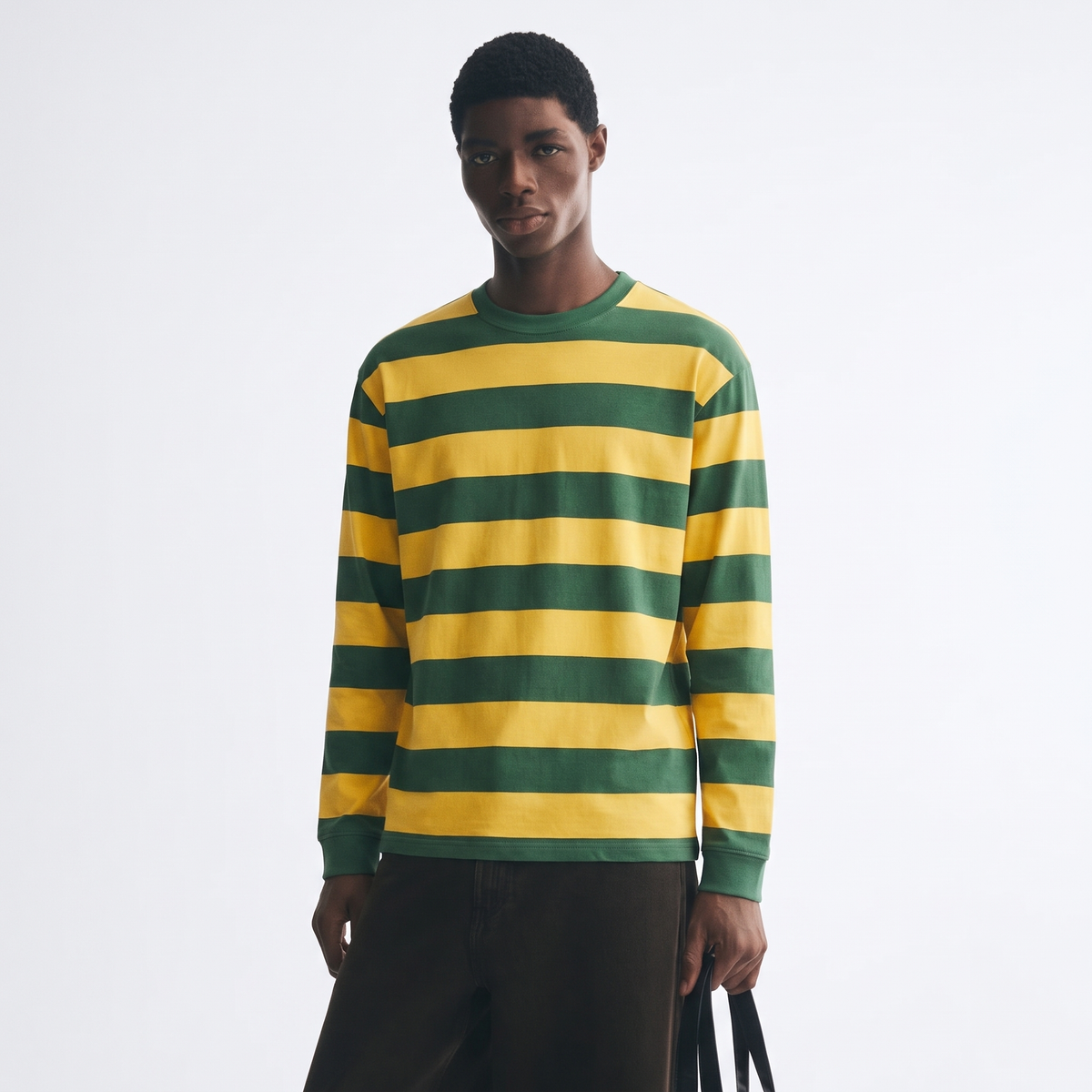 Mango Pop – Striped Oversized T-Shirt